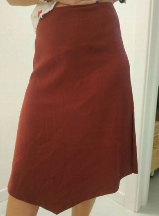 Gonna midi bordeaux spacco