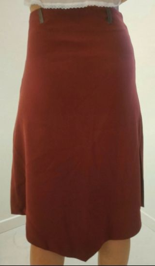 Gonna midi bordeaux spacco