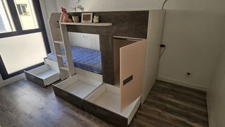 Litera infantil con almacenaje