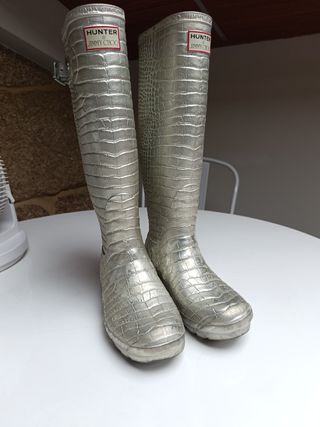 Botas Hunter Plata - efecto cocodrilo edici