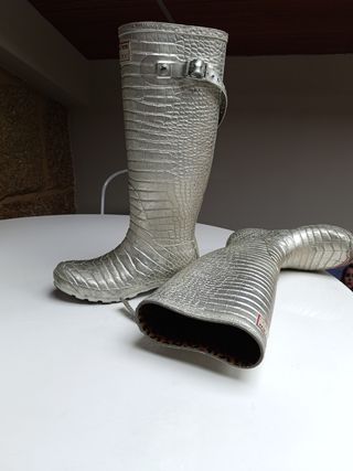 Botas Hunter Plata - efecto cocodrilo edici