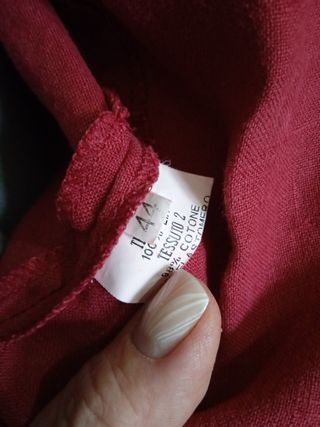 Camicetta Rossa 100% Lino Manica Corta taglia 44