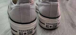 Converse grises plataforma