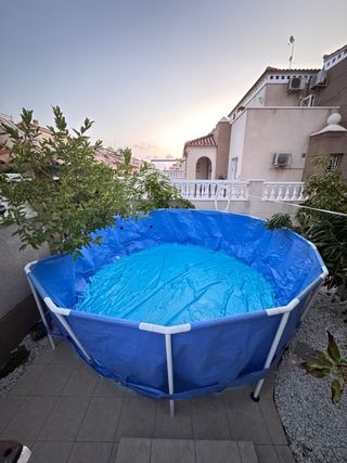 Piscina desmontable redonda azul