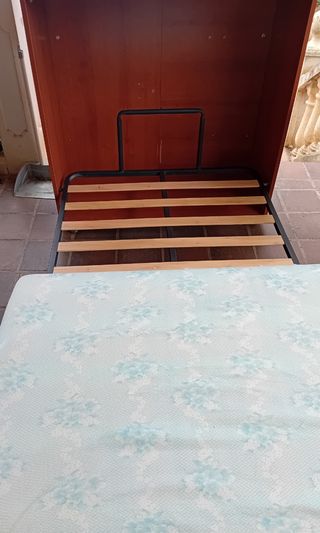 Cama plegable 90 madera marrón