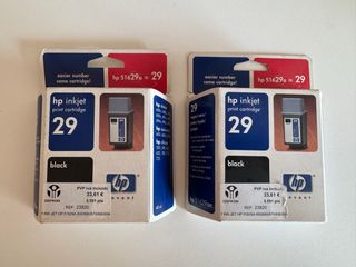 2 cartuchos HP Inkjet 29 negro (black) impresora