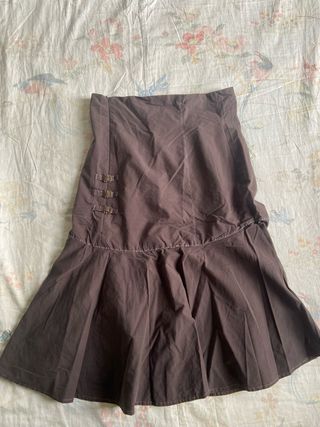 Gonna lunga marrone Y2K cottage fairy cargo