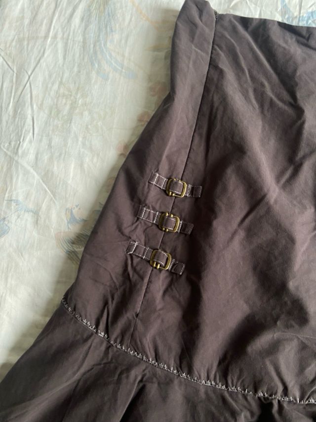 Gonna lunga marrone Y2K cottage fairy cargo