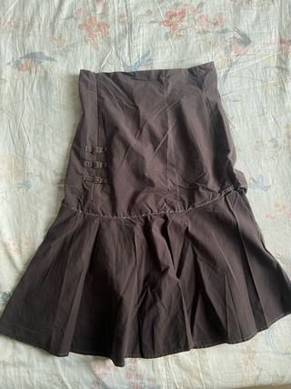 Gonna lunga marrone Y2K cottage fairy cargo