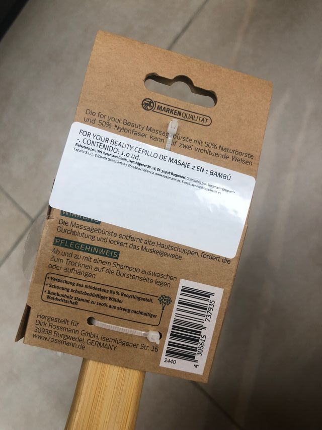 Cepillo masaje cuerpo - bambú