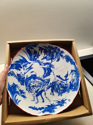 Piatto decor. Diesel blu