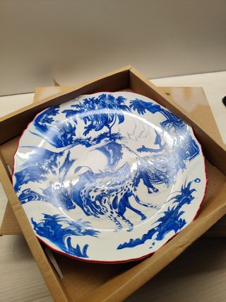 Piatto decor. Diesel blu