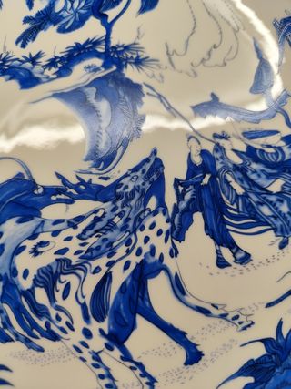 Piatto decor. Diesel blu