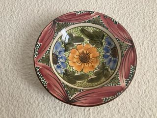 3 Platos Cerámica Decorativos - Flores