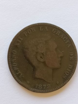 Moneda 10 céntimos Alfonso XII 1879