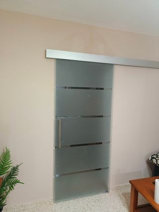 Puerta corredera vidrio - 1 ud.