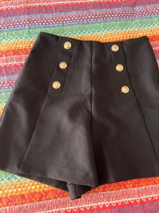 Shorts negros Zara tiro alto