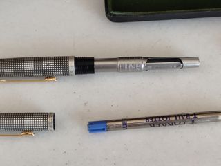 Pluma y bolígrafo Parker 75 plata