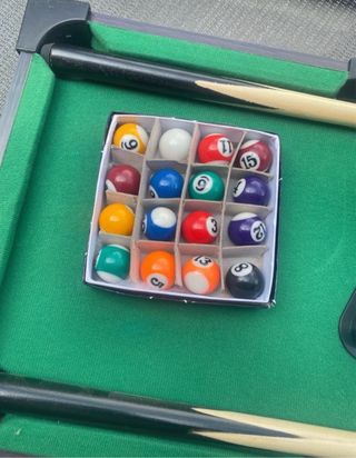 Mesa de billar miniatura Medidas 10X31x51 cm