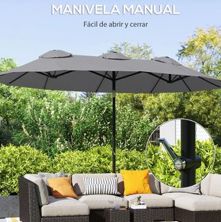 Sombrilla Jardín Doble 295x152cm