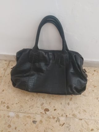 Bolso Adolfo domínguez Negro de cuero. 