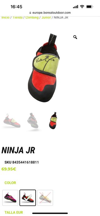 Zapatillas escalada BOREAL niño