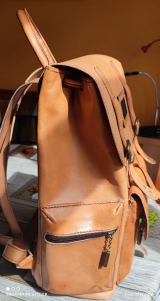 Mochila Cuero Vacuno Artesanal