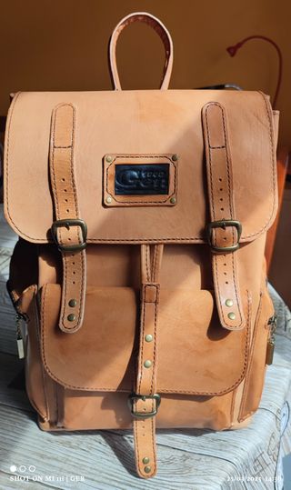 Mochila Cuero Vacuno Artesanal