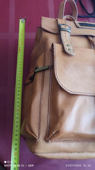 Mochila Cuero Vacuno Artesanal