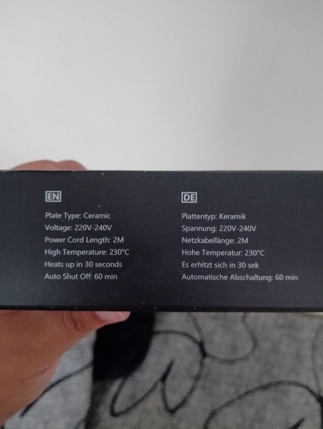 Plancha para el pelo Kipozi - Negra y Gris