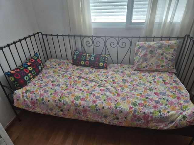 Diván forja negro - Cama individual