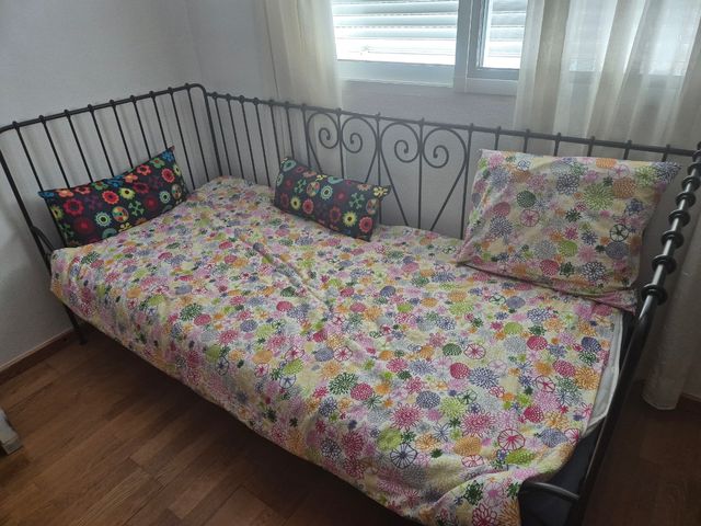 Diván forja negro - Cama individual