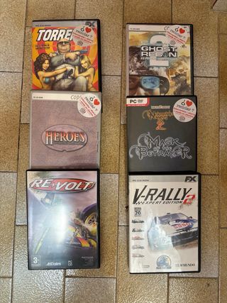 6 juegos PC: Re-Volt, V-Rally 2, heroes ,torrente