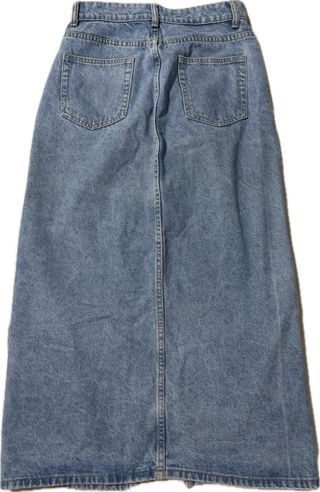 Falda vaquera larga azul claro talla S