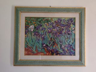 Quadro Iris Van Gogh - Ricamo a mano