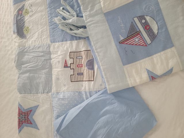 Conjunto cuna bebé marinero