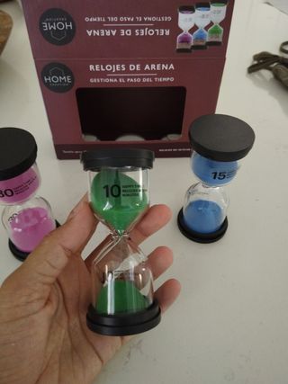 3 orologi in cristallo Arena 10-15-30 min