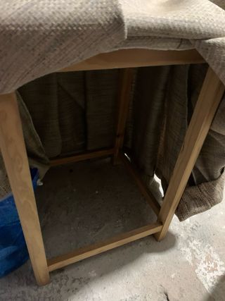 Mesa camilla cuadrada marrón