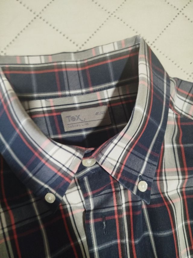 Camisa cuadros hombre - roja, azul