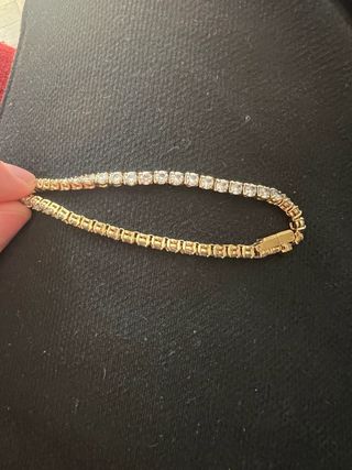 Pulsera Swarovski tono baño oro blanco