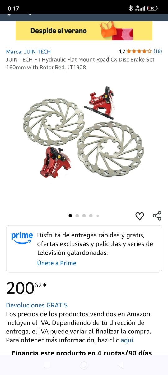 Frenos de disco JUIN TECH F1