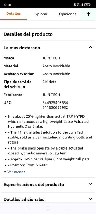 Frenos de disco JUIN TECH F1