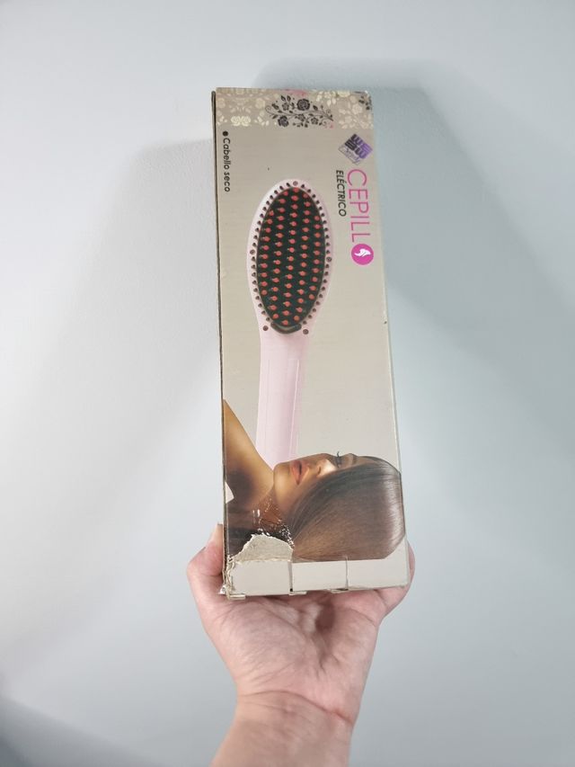 Cepillo Alisador Eléctrico Rosa