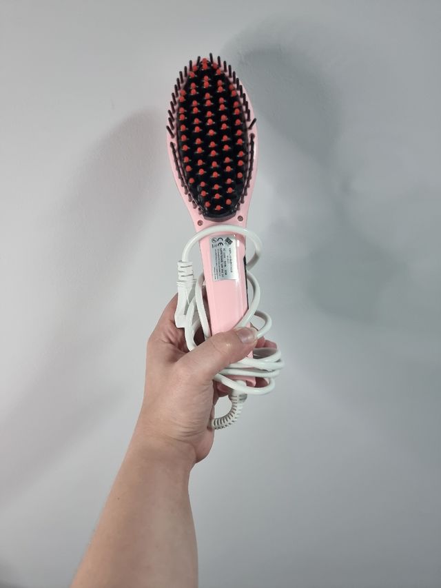 Cepillo Alisador Eléctrico Rosa