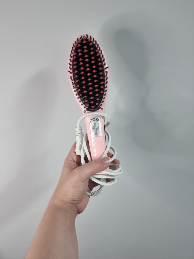 Cepillo Alisador Eléctrico Rosa