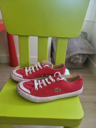 Zapatillas Lacoste rojas 39 