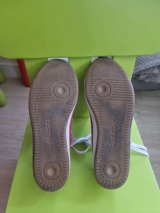 Zapatillas Lacoste rojas 39 