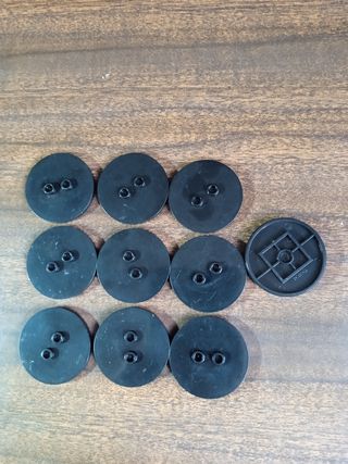 10 Peanas redondas "Lego" 32mm