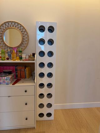 botellero blanco brillo