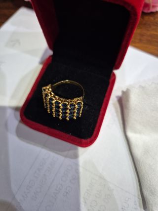 Anello oro 9kt | 28 Zaffiri